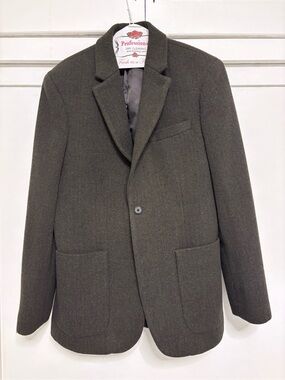 Banana Republic Olive Herringbone Sport Coat
